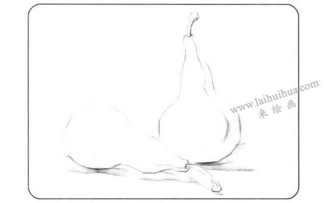 一对小葫芦儿童创意素描画法步骤01