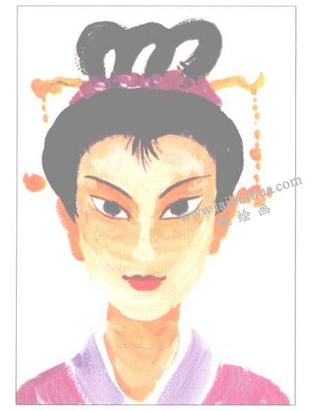 古代仕女水粉画法创作步骤04