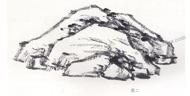折带皴技法步骤02