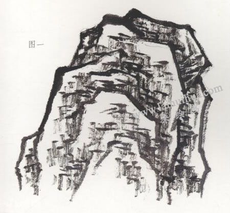 小斧劈皴技法步骤01