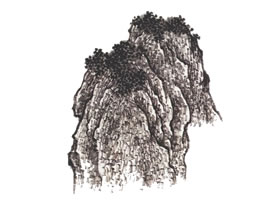 山水画雨点皴技法解析