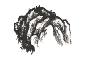 山水画卷云皴技法解析