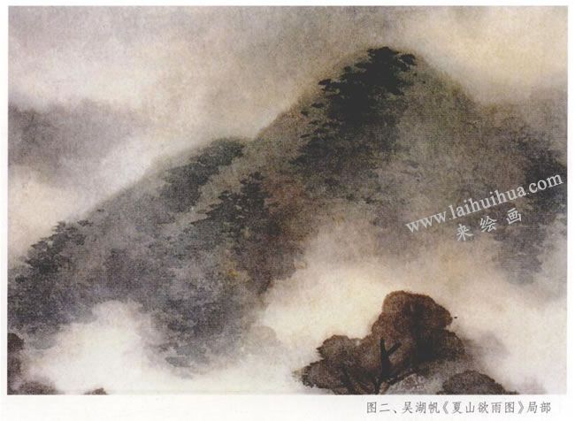 吴湖帆《夏山欲雨图》局部