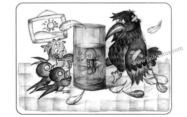  玻璃杯儿童创意素描画法步骤04