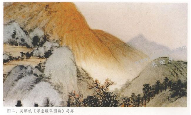吴湖帆《浮峦暖翠图卷》局部