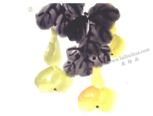 葫芦国画法步骤02