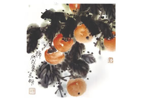 柿子国画法步骤