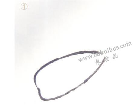 青菜樱桃国画法步骤01