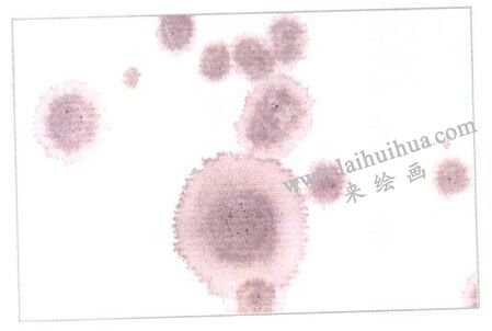 水墨画肥皂水撒点法