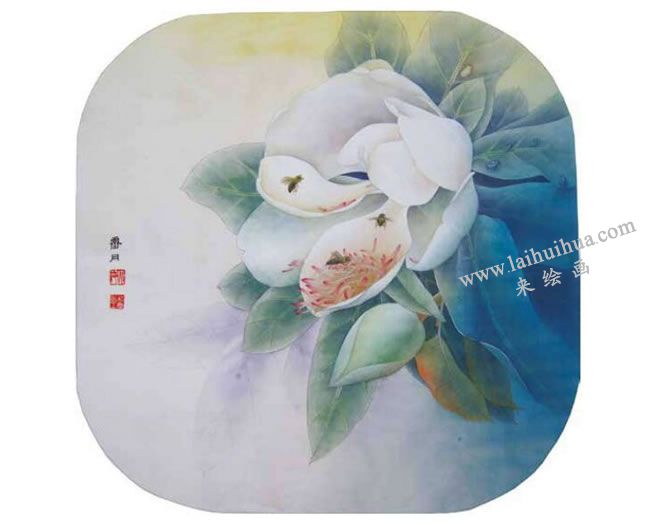 广玉兰工笔画法步骤05
