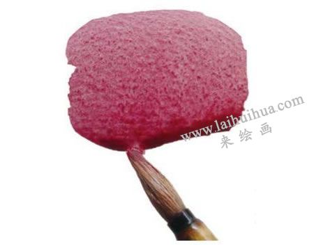 水彩画吸除堆积水色技法示范