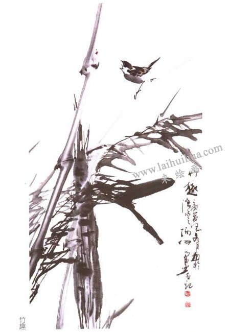 水墨画洗发水调丙烯色法