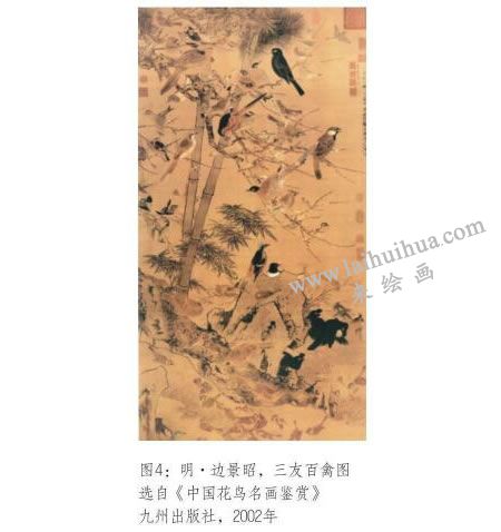 三友百禽图，边景昭