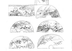 工笔花鸟画用线面方式分析名作构图关系