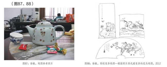 工笔花鸟画默记构图