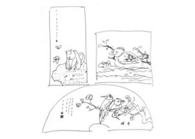 工笔花鸟画默记构图