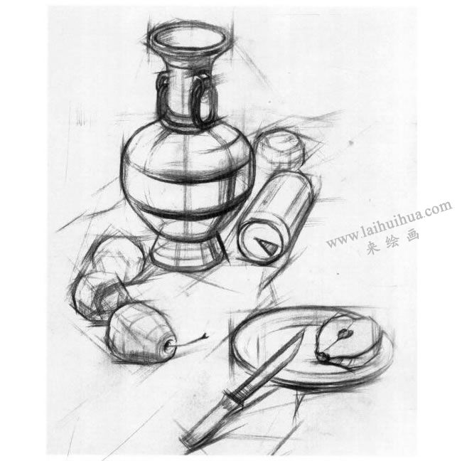 结构素描的写生步骤03