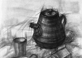 结构素描的写生步骤范例（二）