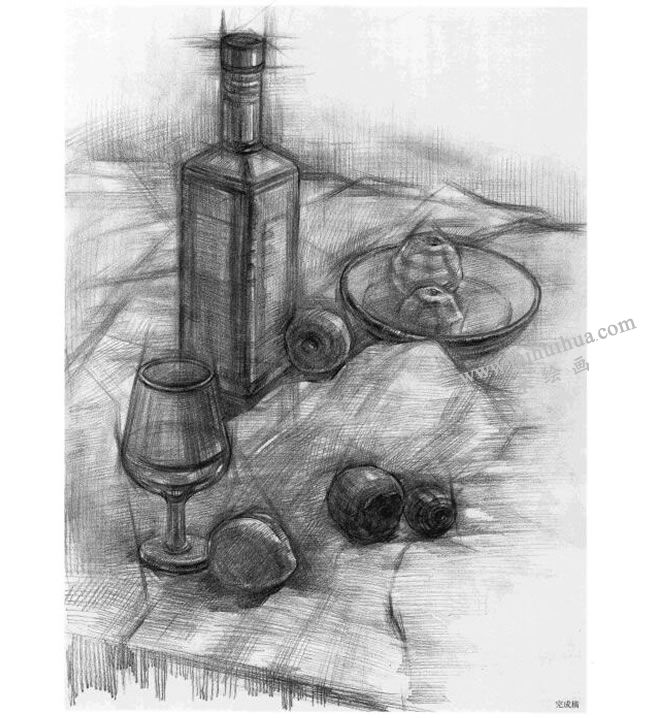 结构素描的写生步骤05：完成图