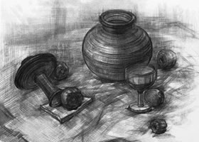 结构素描的写生步骤范例（四）