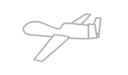 侦察机简笔画法步骤04