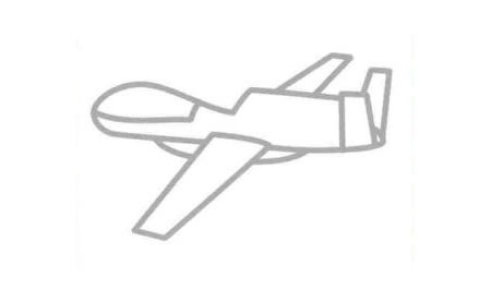 侦察机简笔画法步骤06