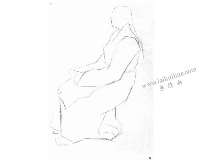 女性人像慢写步骤A