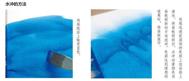 水彩画水冲技法