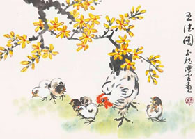 小鸡的写意画法