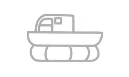 气垫船简笔画法步骤06