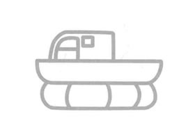 气垫船简笔画