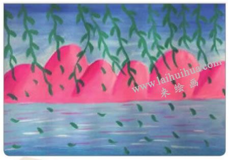 春天到了儿童水粉画法步骤04