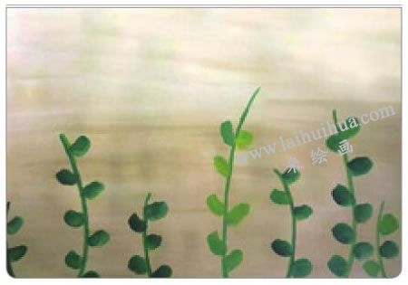 花儿朵朵开儿童水粉画法步骤03