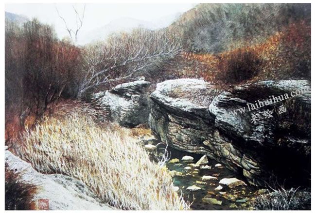 水彩画涂蜡技法范画