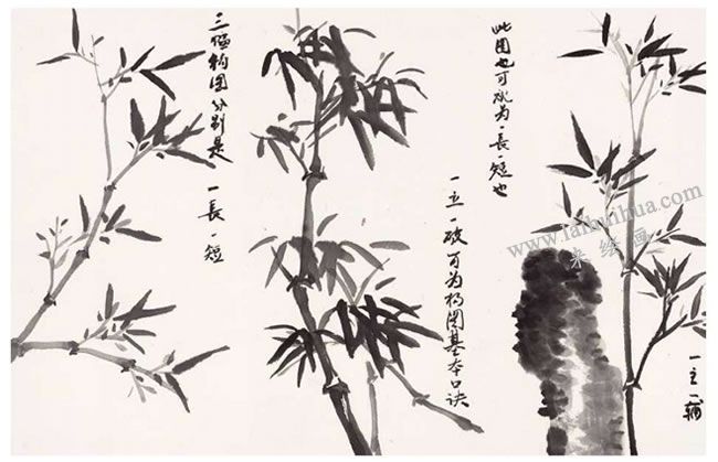 晴竹的写意画法