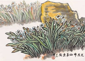 水仙花写意画法（一）