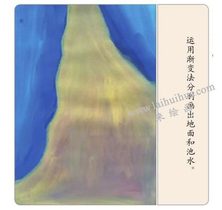 乌龟回家水粉画法步骤01