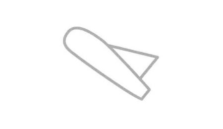 喷气式飞机简笔画法步骤02