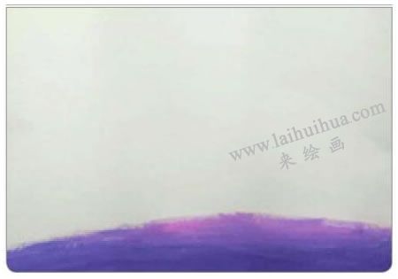 冬日雪景水粉画法步骤01