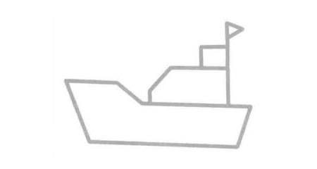 军舰简笔画法步骤05