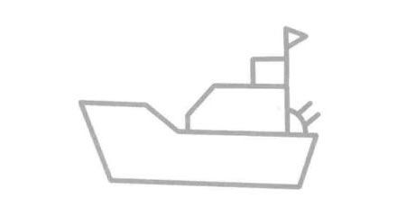 军舰简笔画法步骤06