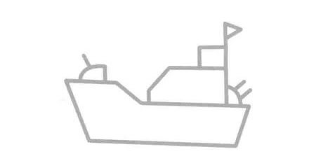 军舰简笔画法步骤07