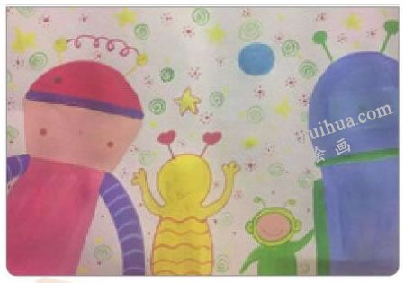 未来机器人水粉画法步骤04