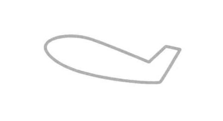 飞机（客机）简笔画法步骤02