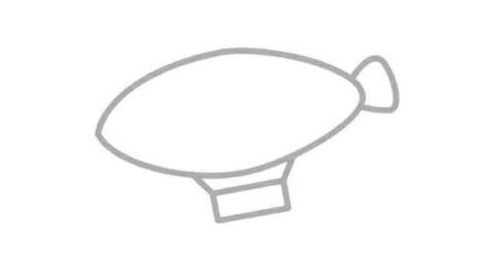 飞艇简笔画法步骤03