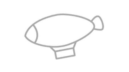 飞艇简笔画法步骤04