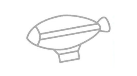 飞艇简笔画法步骤05