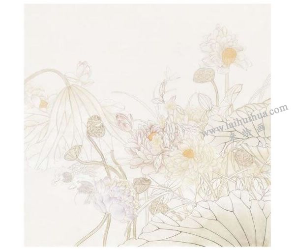 工笔画《荷花》步骤02
