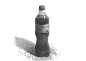 可口可乐瓶素描画法