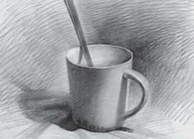 咖啡杯素描画法